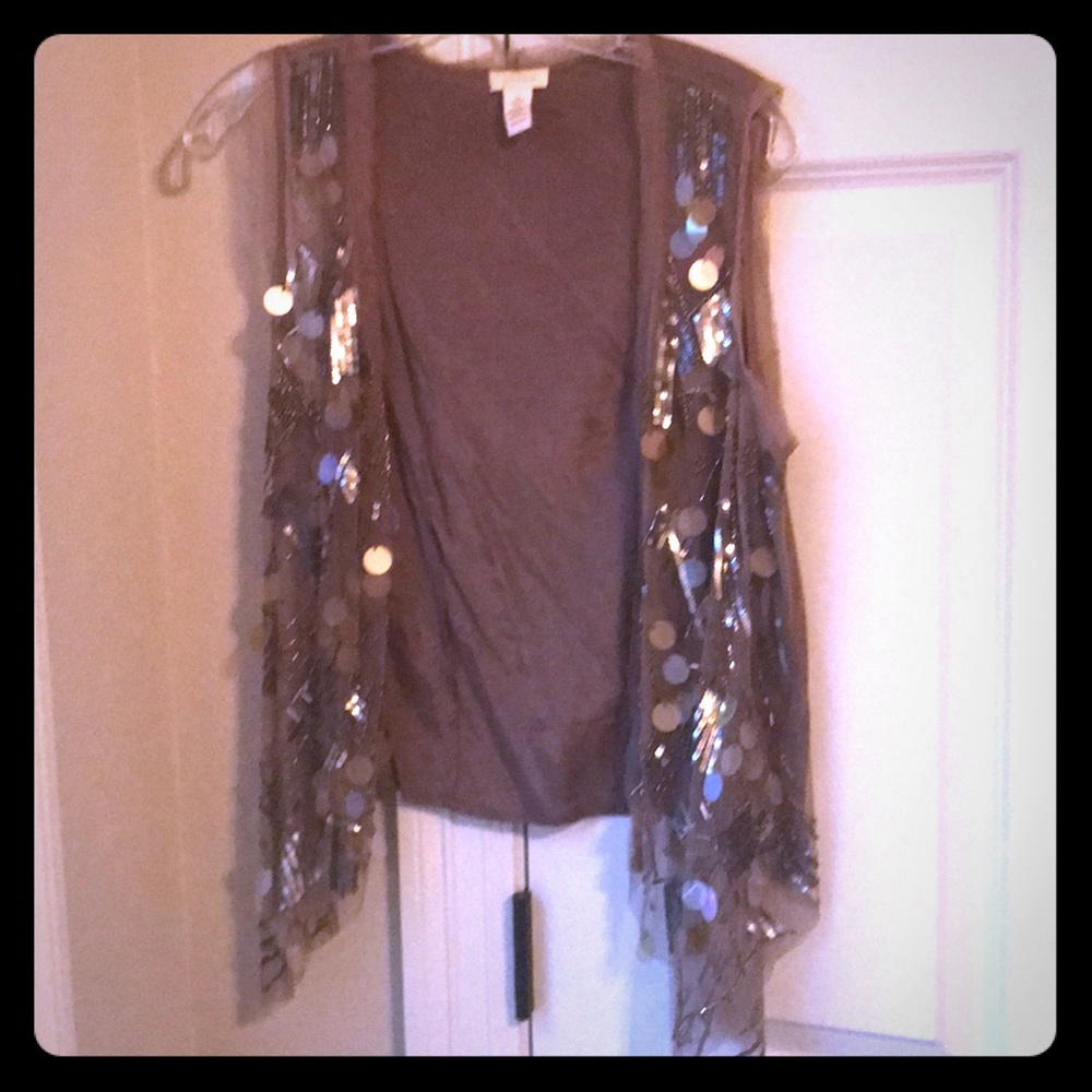 Sequin beaded vest